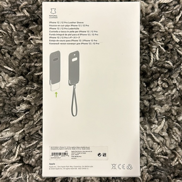 New APPLE iPhone 12 PRO Leather Sleeve in Saddle Brown - Picture 2 of 9